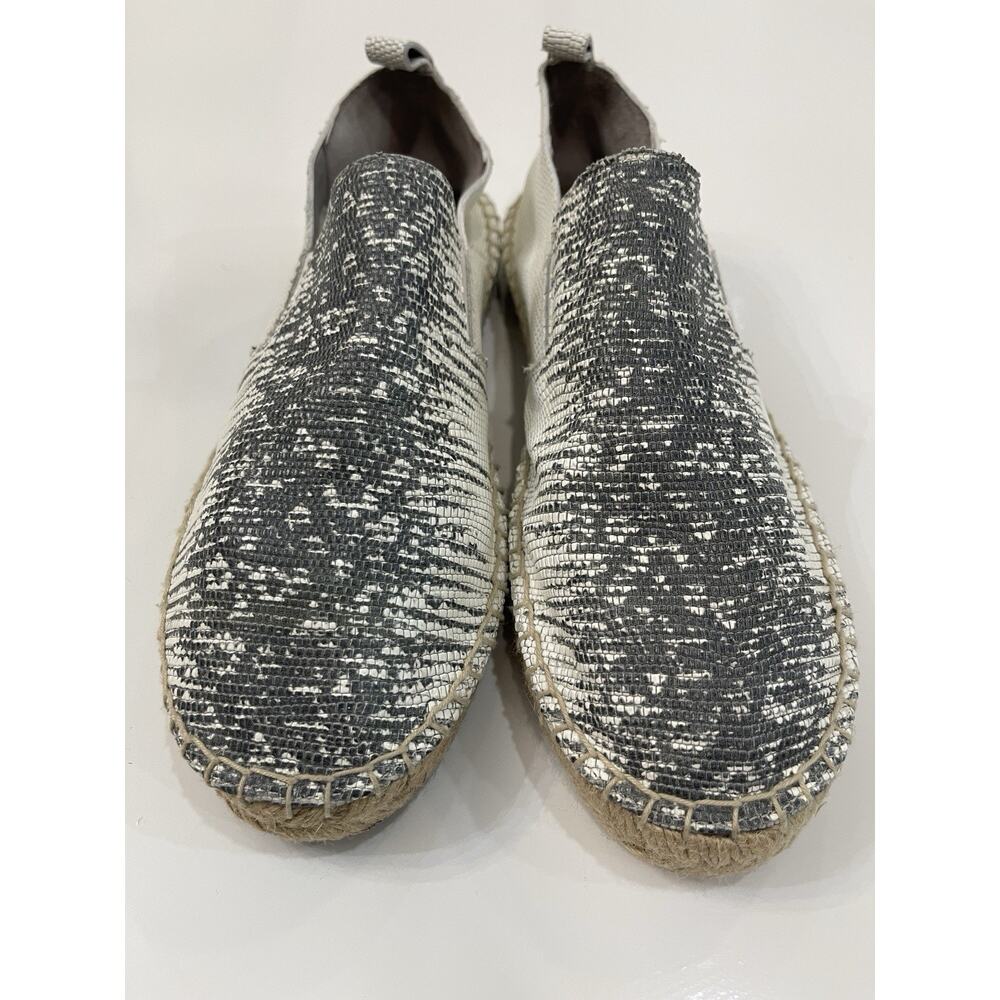 Vince Women Robin Comfort Lizard Leather Flats Loafer shoes sz 8